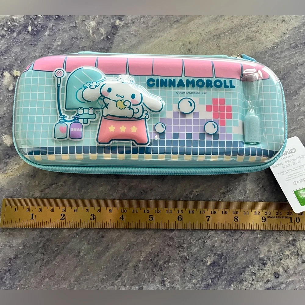 Sanrio Cinnamonroll Pencil Case Pen NWT Cute Stationery Hourglass Holder Blue